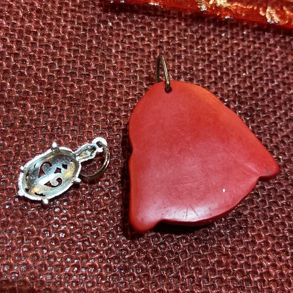 - 🏮- lucky Buddha carved red cinnabar stone healing Luck abundance tortois… - Picture 8 of 11